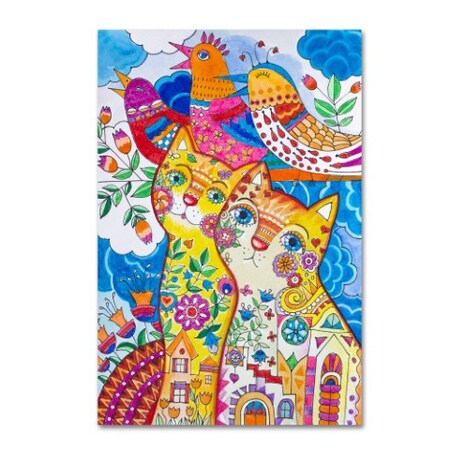 Trademark Fine Art Oxana Ziaka 'Summer Magic Birds' Canvas